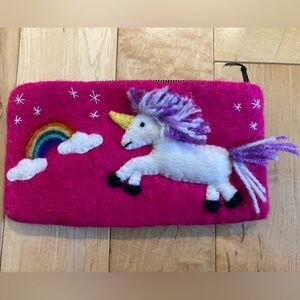 Felted wool pencil case
